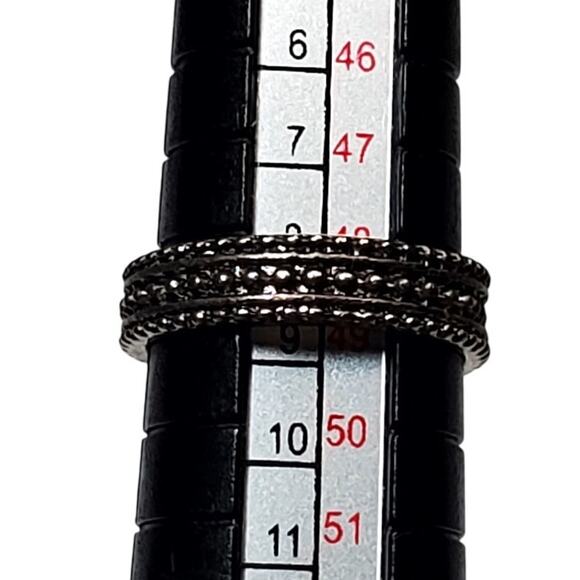 Silver Tone Minimalist Sz 5 Basic Design Unsigned - Picture 4 of 5